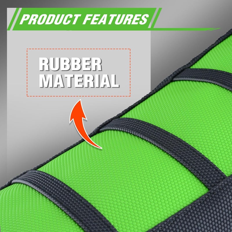 fewfuss Gripper Rubber Dirt Bike Seat Cover - Universal Soft Seat Cover for Most Dirt Bike Motorcycle Green - Image 2